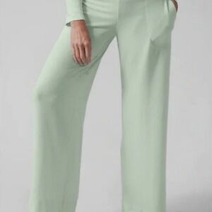 Athleta Light Green Wind Down Wide-Leg Sleep Pants